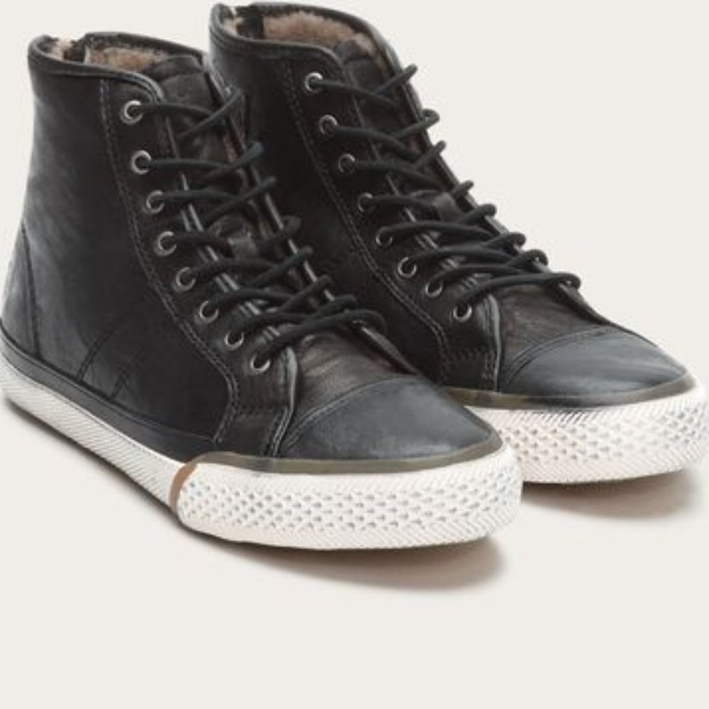 Frye Greene High Zip Back Shearling